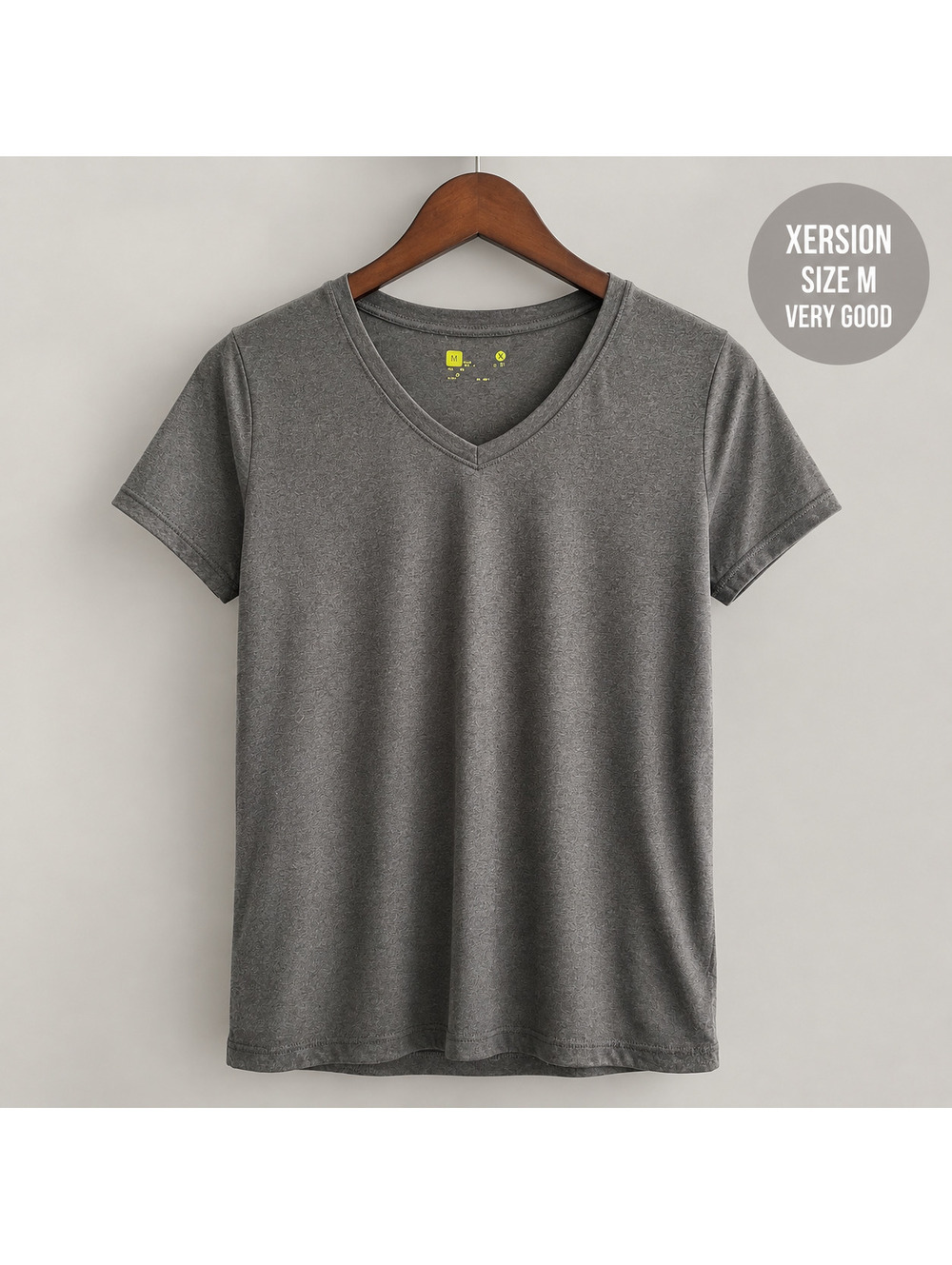 Xersion | Sz M | Dark Grey Heather V-Neck Athletic Tee